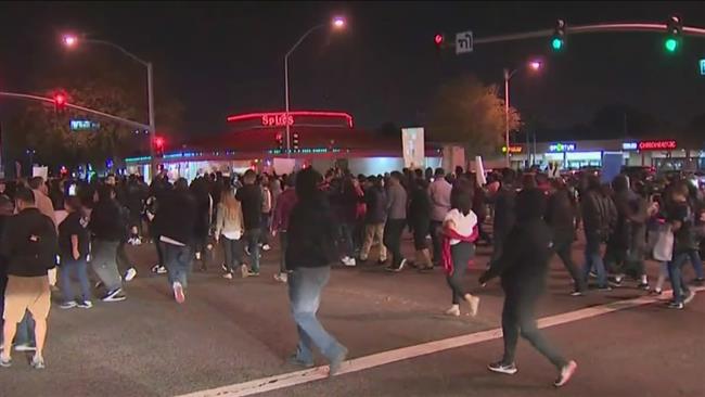 Hundreds protest police shooting in California