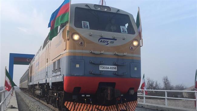 Azerbaijan launches Iran rail link