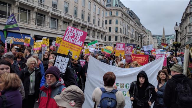 1000s in UK protest Islamophobia, racism