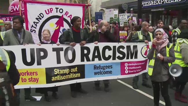 Mass demos in UK against racism, Islamophobia
