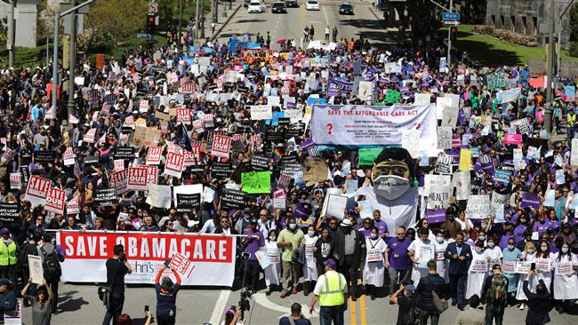 Protests surge against Trump’s healthcare plan 