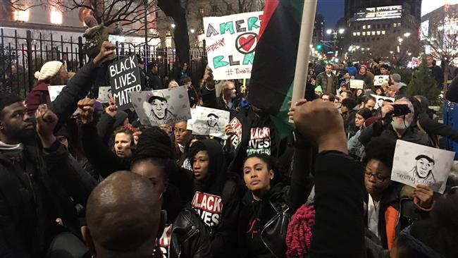 Protesters rally in New York against hate crimes