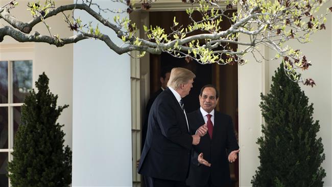 Trump, Sisi meet despite protests