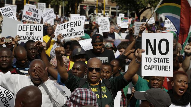 Zuma describes protests in S Africa as 'racist'