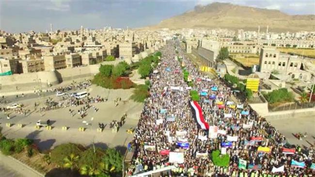 Mass Yemeni protest condemns Saudi aggression