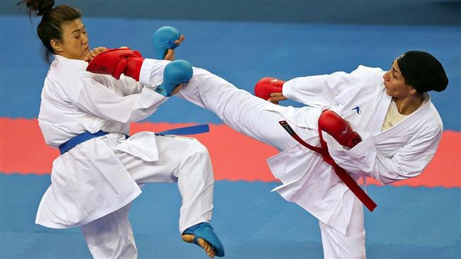 1st Iranian female to win Karate championship medal
