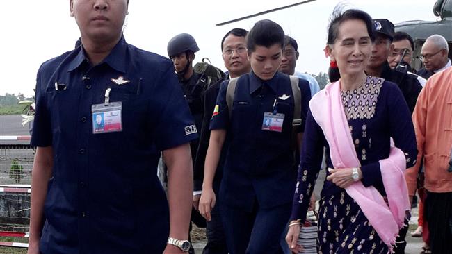Myanmar leader visits Rakhine long after crisis began
