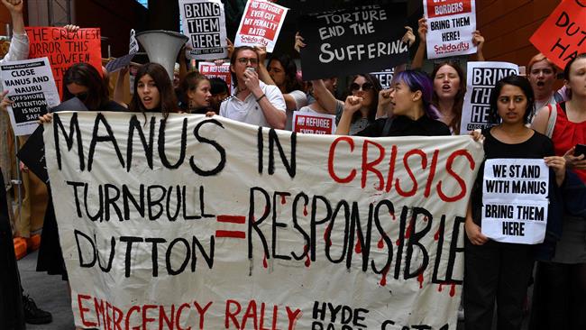 Australia police nab protesters advocating refugee rights