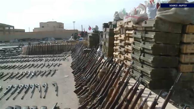 Syrian army finds Daesh weapon stockpile in Dayr al-Zawr