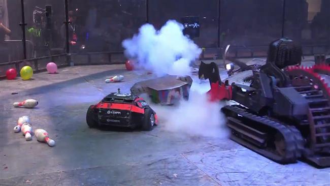 Toughest robots clash in fiery duel