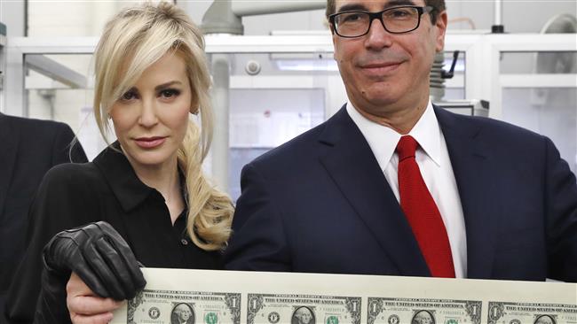 Photos: Excited Mnuchin and a dollar sheet 