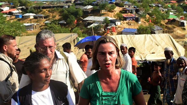 Mogherini visits Rohingya camps in Bangladesh