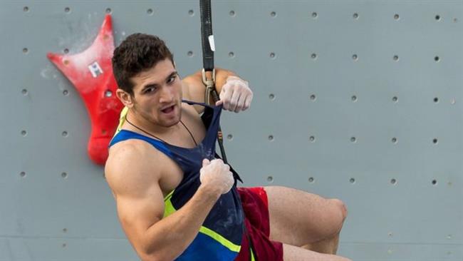 Iranian speed climber strikes gold in China Open