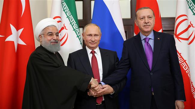  Rohani, Poutine, Erdogan à Sotchi