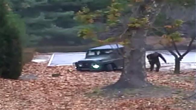 Dramatic footage of the defection of North Korean soldier