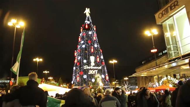 Germany: Dortmund lights up world's tallest Christmas tree