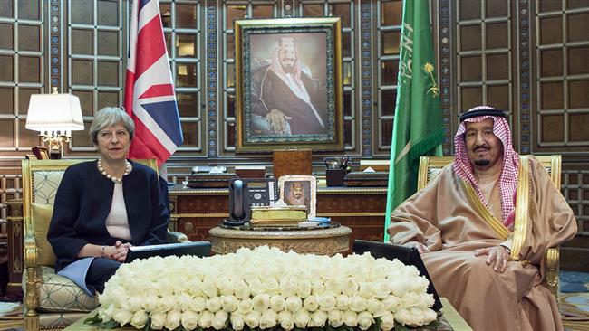 Britain's May meets King Salman during Saudi trip