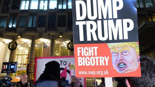 UK protests against Trump over anti-Muslim videos