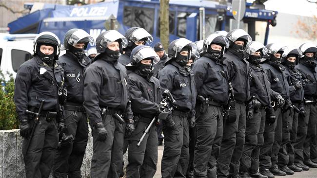 Police clash with anti-fascism protesters in Germany