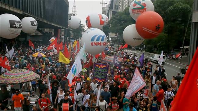 Brazilians protest Temer’s pension reforms