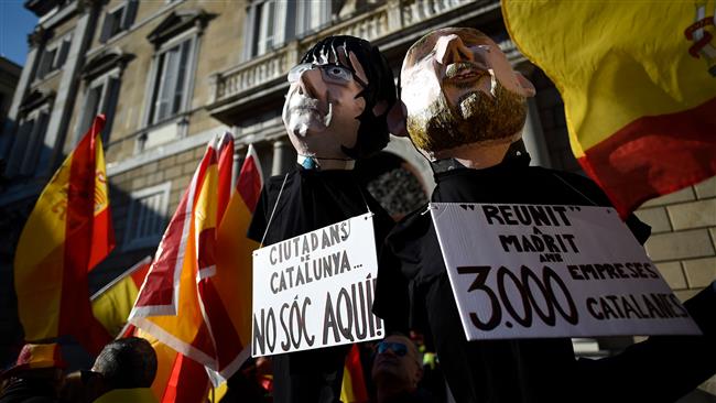 Spanish protesters demand Puigdemont detention
