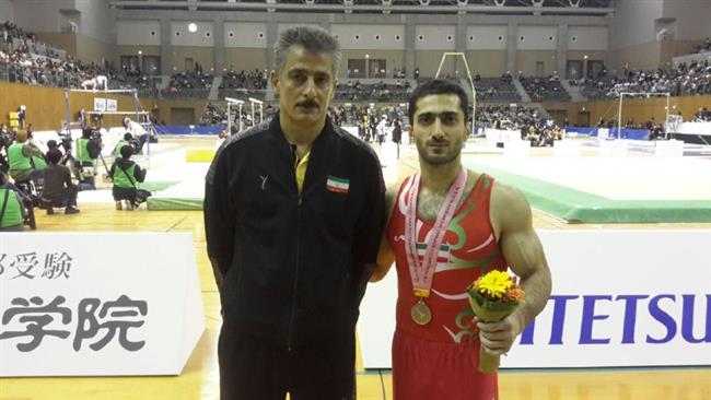Iranian gymnast wins silver in Toyota Intl. Competition