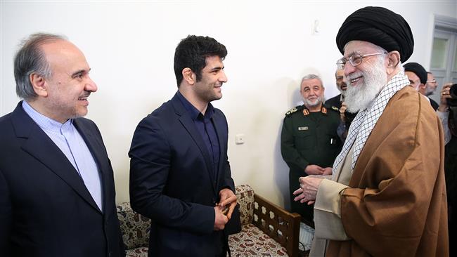 Leader praises Iranian wrestler’s 'sacrifice, sportsmanship'