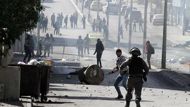 Anti-Trump protest turns violent in West Bank
