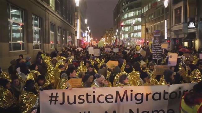 Pro-migrants demonstration held in Brussels