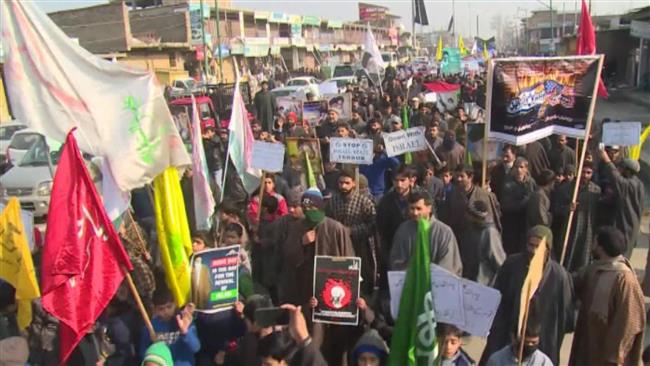 Kashmiris hold rally slamming US decision on al-Quds