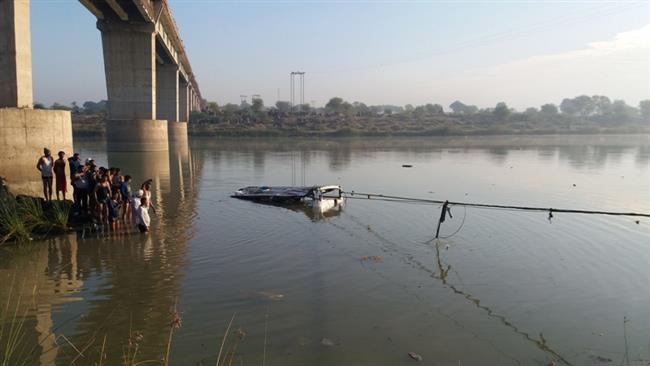 32 killed as bus plunges into river in western India