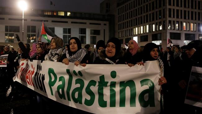 Berlin protesters march against US al-Quds move