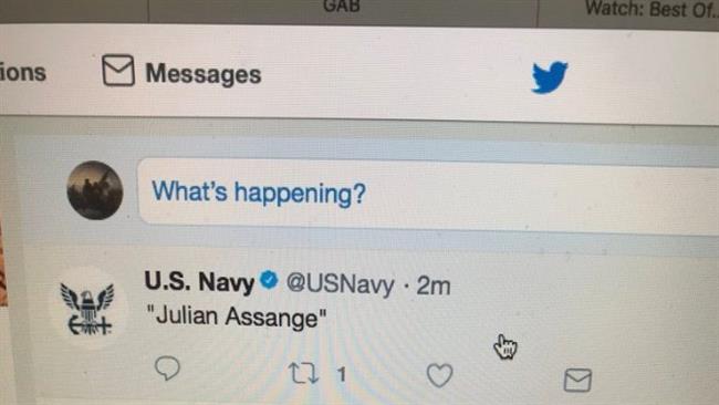 US Navy deletes ‘Julian Assange’ tweet