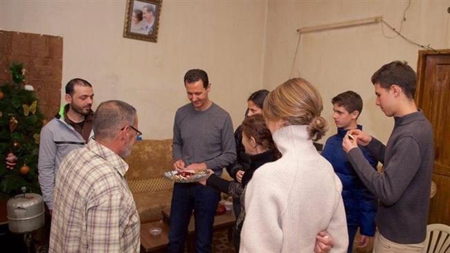 Assad rend visite aux blessés chrétiens