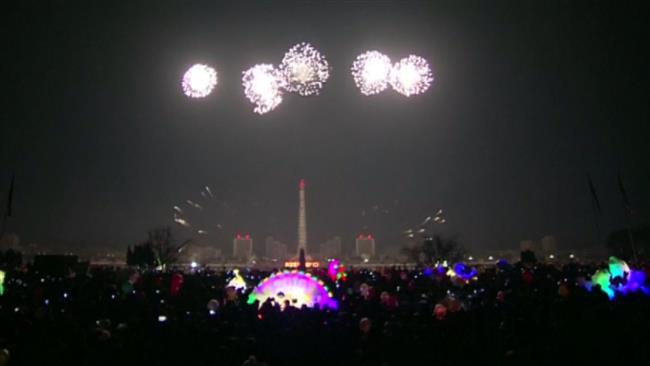North Korea celebrates New Year with fireworks