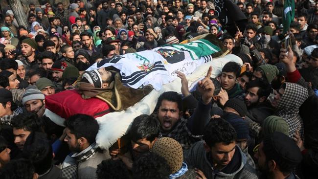 Funeral for pro-independence fighter in Kashmir