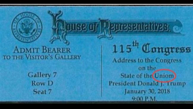 Congress recalls 'State of the Uniom' tickets