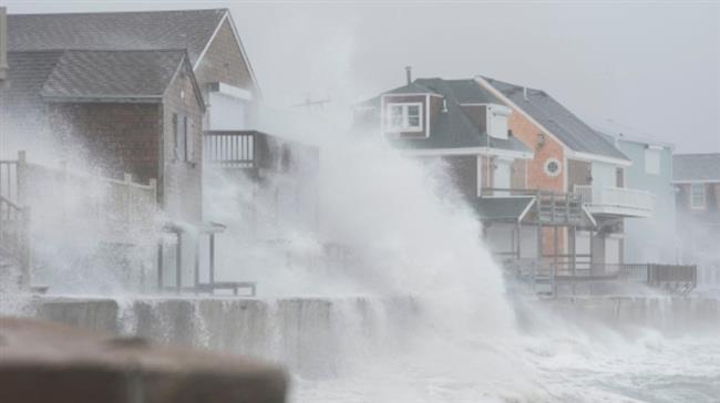 High winds, flooding lash US Northeast, one person dies