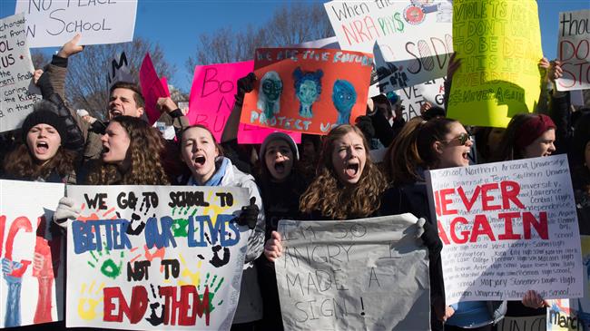 Students across US walk out over gun violence