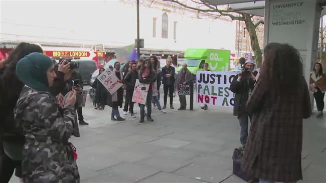 London: Students protest against anti-Muslim discrimination 