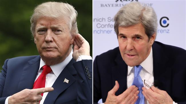 Trump censures Kerry for trying to save Iran deal