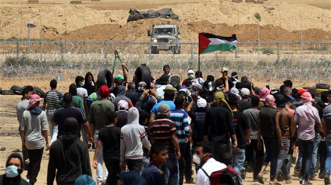 Palestinians participate in last Friday of Return March 