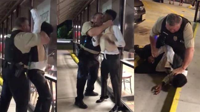 Video: US police officer seen choking black man