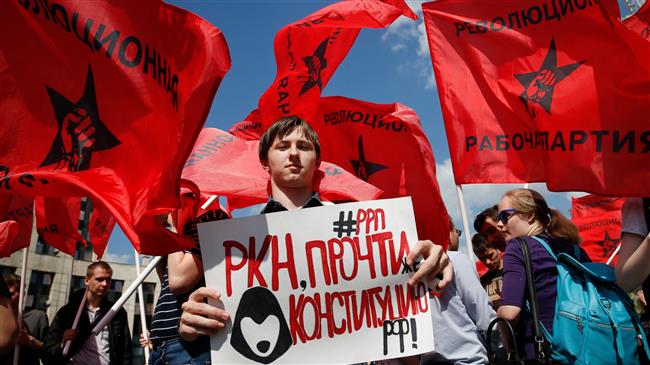Protesters demand Russia stop blocking Telegram