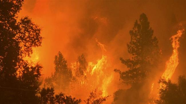 Fast-moving California wildfire threatens rural community
