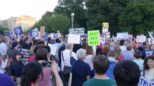 Anti-Trump Protests underway outside White House