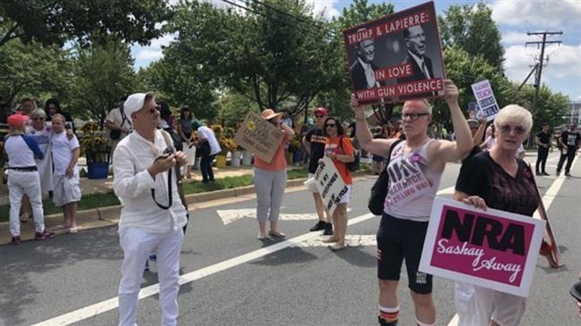 Protesters rally against NRA over US gun violence 