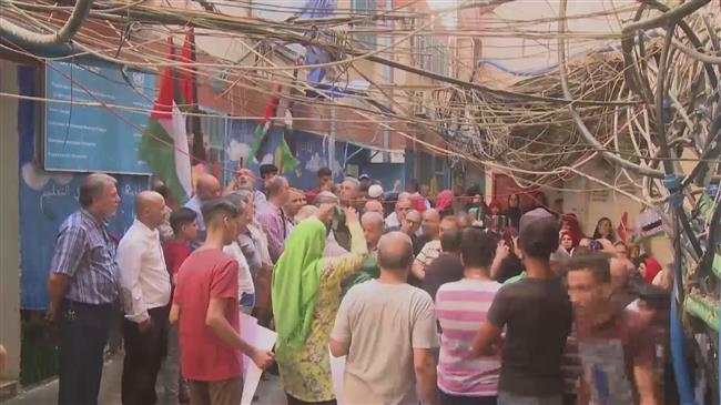 Palestinian refugees in Lebanon protest US policies 
