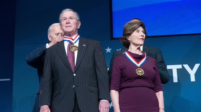 Bush, starter of two wars, awarded Liberty Medal 