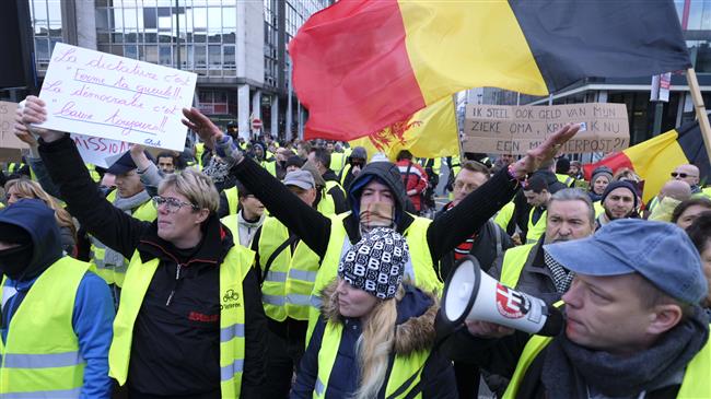 ‘Yellow vest’ protests flare up in Belgium